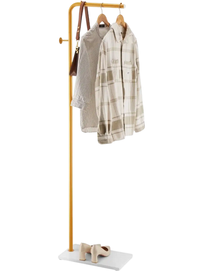 Vevor Coat Rack Freestanding Hall Tree with Quartz Stone Base & 3 Round Hooks New