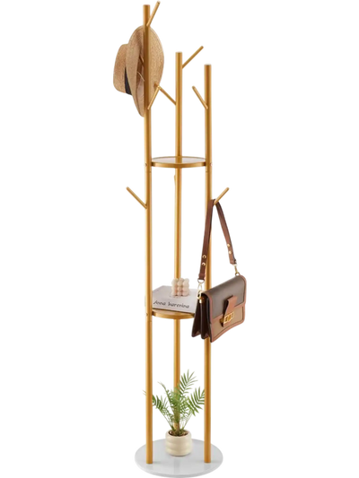 Vevor Coat Rack Freestanding Quartz Stone Base 9 Hooks New