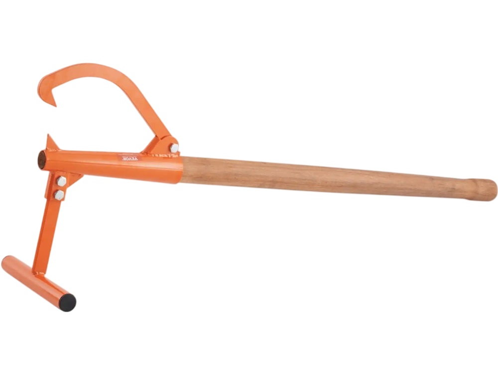 VEVOR Timberjack, 46.5 in, Heavy Duty Log Lifter with Wooden Handle, Log Roller with Adjustable Cant Hook, Logging Tools Log Jack for Logs Ups to 15" Dia, Timber Jack for Rolling Cutting Lifting Logs