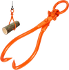 VEVOR Log Skidding Tongs, 18 inch 2 Claw Log Lifting Tongs, Heavy Duty Steel Lumber Skidding Tongs, 772 lbs/350 kg Loading Capacity, Log Lifting, Handling, Dragging & Carrying Tool