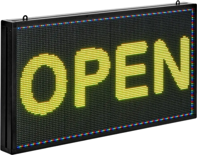 VEVOR Programmable LED Sign, P5 Full Color Flexible Digital Scrolling Panel, DIY Custom Text Pattern GIF Display, Bluetooth APP Control Message Board for Store Business Advertising, Indoor 27x14 in