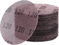 VEVOR 5-inch Mesh Abrasive Sanding Discs, 50PCS 120 Grit Anti-Clogging Ceramic Sandpapers Dust Free, Hook-and-Loop Sanding Discs for Metal Wood Plaster Sanding, Car Body Repair, Paint Removal