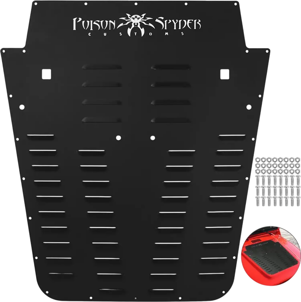 VEVOR Vented Hood Louver Black Powder Coat For 2013-2017 Jeep Wrangler JK