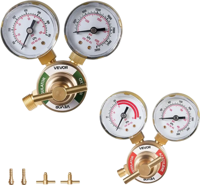 Vevor Oxygen & Acetylene Regulator Oxygen Acetylene Regulator Set with Welding Gas Gauges New