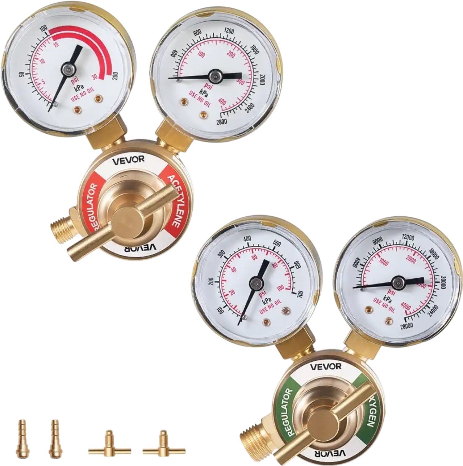 Vevor Oxygen & Acetylene Regulator Welding Gas Gauge Set New