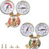 VEVOR Oxygen Acetylene Regulator Set, Oxy-Acetylene Regulators, 0-4000PSI and 0-400PSI Welding Gas Gauges with CGA-540/CGA-200 Inlet Connection & 9/16"-18 Outlet Connection, T-Handle Adjustment