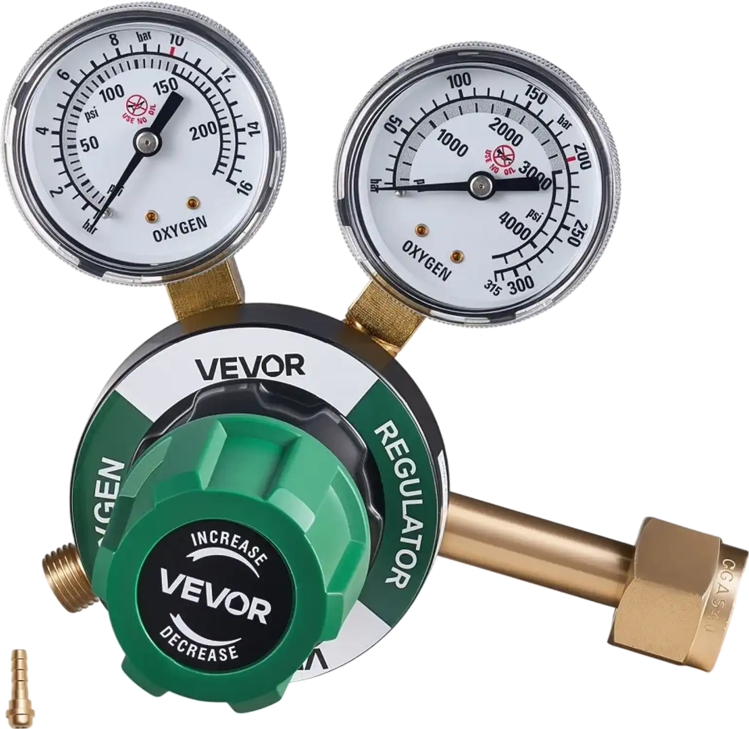 Vevor Oxygen Regulator Precise Oxy Regulator 0-4000 PSI Welding Gas Gauge New