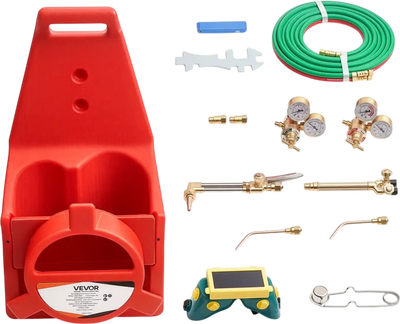 Vevor Torch Kit Oxygen Acetylene Welding & Cutting Set with Check Valves and 15' Twin Hose New