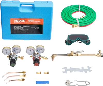 Vevor Torch Kit Oxygen Acetylene Welding Cutting Set with Check Valves and 15' Twin Hose New