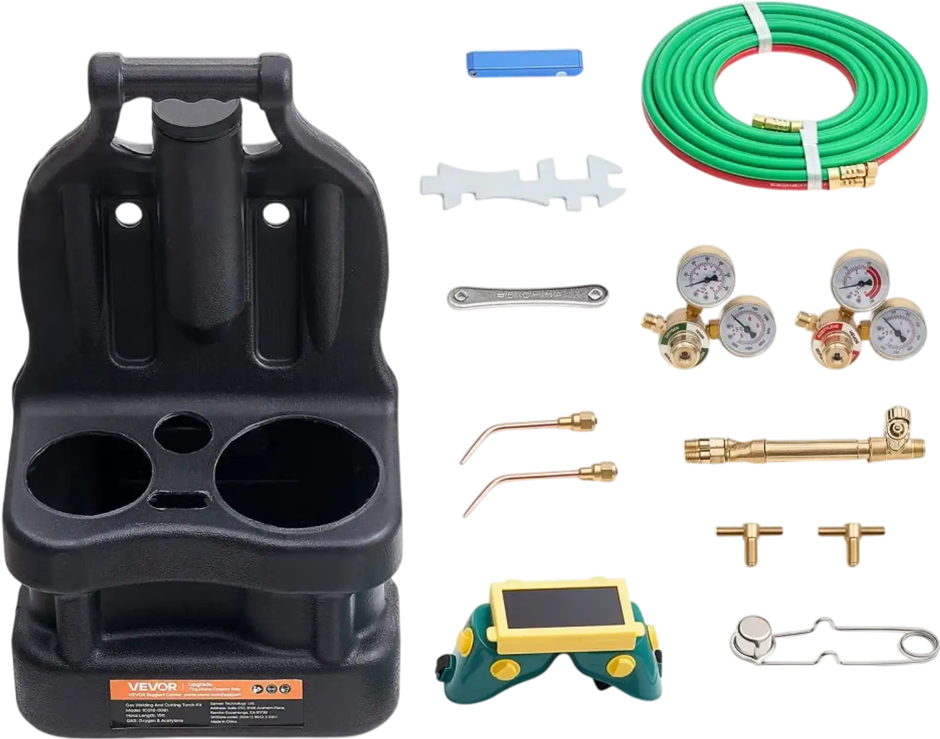 Vevor Gas Welding Torch Kit Oxygen Acetylene Brazing Set with Check Valves 15' Twin Hose New