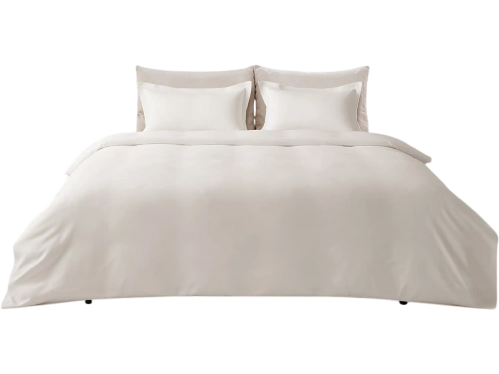 VEVOR King Duvet Cover Set, 100% Cotton, 3 Pieces Bedding Set King Size with 1 Duvet Cover 104 x 90 in and 2 Pillow Shams 20 x 36 in, Soft Breathable, Double Zipper Closure, for Home Bedding, White