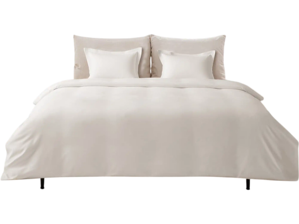 VEVOR Queen Duvet Cover Set, 100% Cotton, 3 Pieces Bedding Set Queen Size with 1 Duvet Cover 90 x 90 in and 2 Pillow Shams 20 x 26 in, Soft Breathable, Double Zipper Closure, for Home Bedding, White