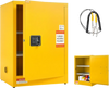 VEVOR Flammable Storage Cabinet, 21" x 25" x 35", Industrial Fire Cabinet, Double-Wall Cold Rolled Steel Hazardous Storage Safety Cabinet, Fire & Explosion-Proof with 2 Adjustable Shelves and Key Lock