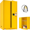VEVOR Flammable Storage Cabinet, 34" x 34" x 65", Industrial Fire Cabinet, Fire & Explosion Proof, Double-Wall Cold Rolled Steel, 2-Door Hazardous Safety Cabinet with 2 Adjustable Shelves & Key Lock