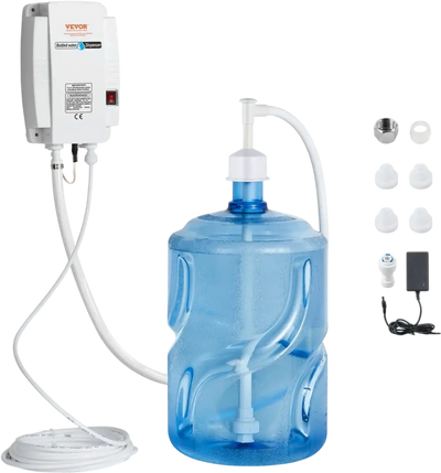 VEVOR Bottled Water Dispenser Pump System, 5 Gallon Dispensing System, Automatic Electric Water Dispenser, Single Inlet Water Jug Pump, Compatible Use with Coffee/Tea Machine, Refrigerator, Ice Maker