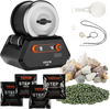 VEVOR Rock Tumbler Kit, 3 lbs Rock Polishing Kit, 4 Speed Settings 9-Day Polishing Timer Stone Polishing Kit, Rock Polisher with Rough Gemstones and Polishing Grits, Rock Polisher for Adults Kids