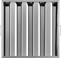 VEVOR Pack of 6 Hood Filters 19.5W x 19.5H Inch, 430 Stainless Steel 4 Grooves Commercial Hood Filters, Range Hood Filter for Grease Rated Commercial Kitchen Exhaust Hoods