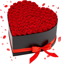 VEVOR Forever Flowers, 100 Preserved Roses in a Heart Shape Box, Eternal Flowers Immortal Bouquet Birthday Present for Women Her Wife Mothers, Anniversary, Valentine's Day,Christmas, Red
