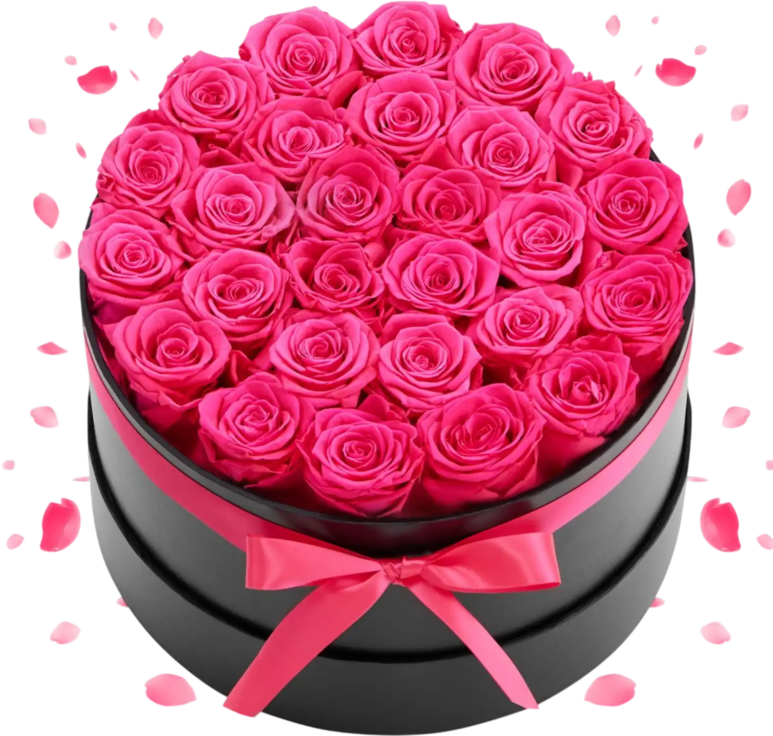 Vevor Preserved Flowers Bouquet 27 Real Roses Round Box Rose Red New
