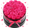 VEVOR Forever Flowers, 27 Preserved Roses in a Box, Eternal Flowers Immortal Bouquet Birthday Present for Delivery Prime Women Her Wife Mothers, Anniversary, Valentine's Day,Christmas, Rose Red