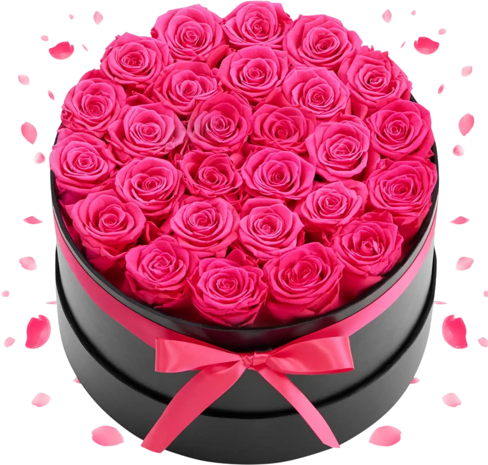 VEVOR Forever Flowers, 27 Preserved Roses in a Box, Eternal Flowers Immortal Bouquet Birthday Present for Delivery Prime Women Her Wife Mothers, Anniversary, Valentine's Day,Christmas, Rose Red