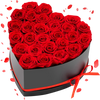 VEVOR Forever Flowers, 27 Preserved Roses in a Heart Shape Box, Eternal Flowers Immortal Bouquet Birthday Present for Delivery Prime Women Her Wife Mothers, Anniversary, Valentine's Day,Christmas, Red