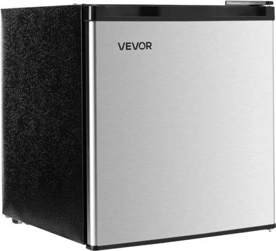 Vevor Mini Fridge 1.6 Cu. Ft. Single Door Compact Refrigerator Stainless New