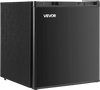 VEVOR Mini Fridge, 1.6 Cu.Ft, Single Door Compact Refrigerator, Adjustable Temperature, Metal Shelf, Energy Efficient Small Refrigerator, Reversible Door, Low Noise, for Bedroom Dorm Office, Black