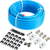 VEVOR Air Compressor Line Kit, 100FT x 3/4", HDPE-Aluminum Compressed Air Piping System, Leak-Proof, Pressure-Resistant & Easy-to-Install, Compressed Air Line Tubing Kit for Garages Workshops, Blue