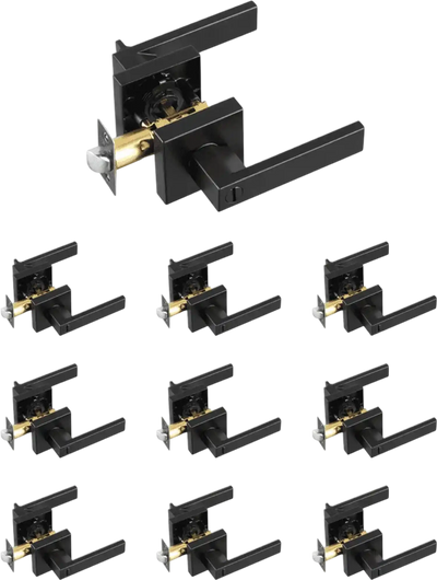 Vevor Door Handle Privacy Matte Black Square Interior Reversible 10-Pack New