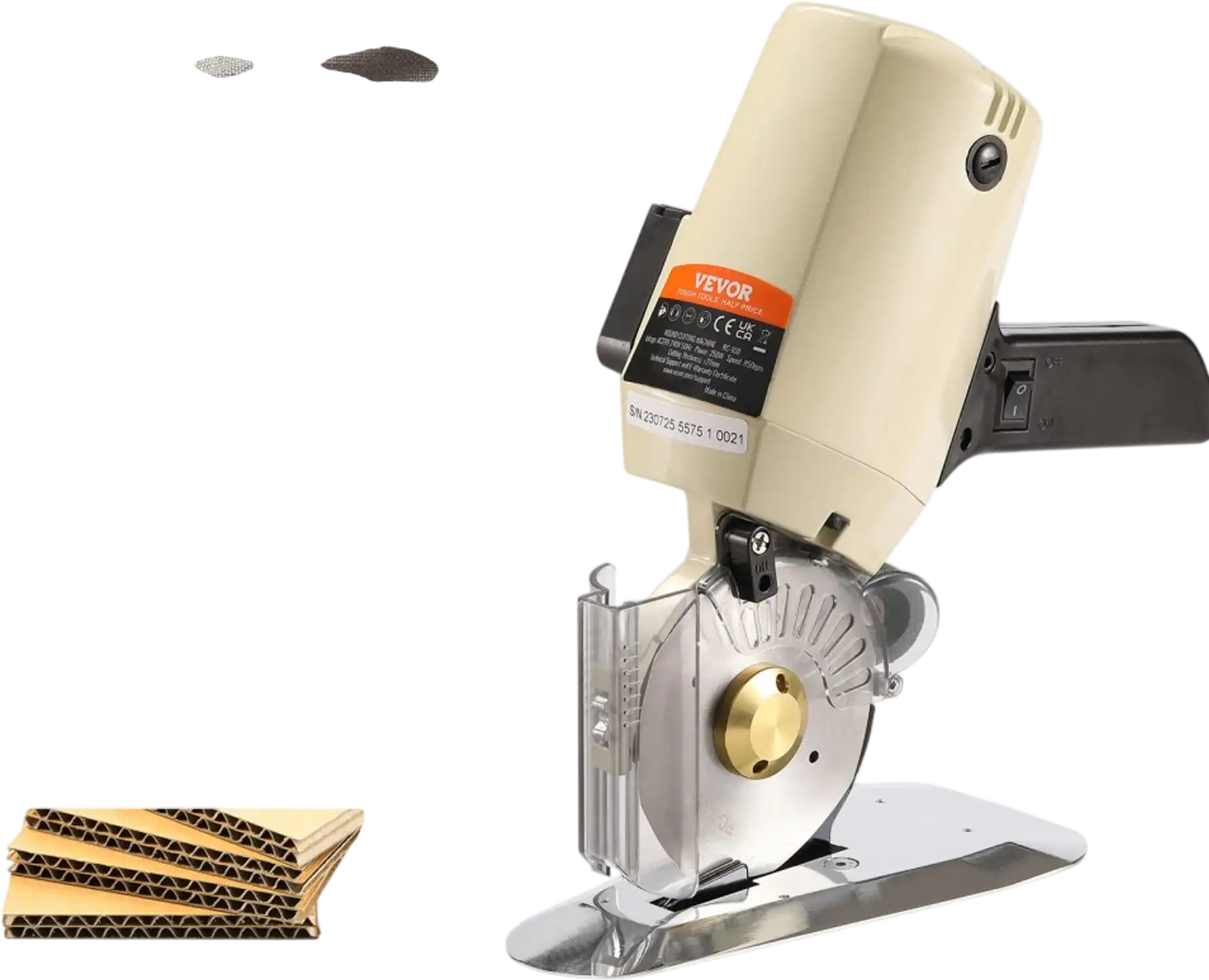 Vevor Fabric Cutter 250W Electric Rotary Cutting Machine New