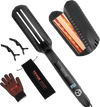 VEVOR Hair Straightener, 1.5-inch Titanium Flat Iron, Dual Infrared Hair Straightener Flat Iron with LCD Display and 19 Temp Levels - 210°F to 450°F, Fast Heating Hair Iron for Salon Home Travel Use