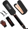 VEVOR Titanium Hair Straightener, 2-inch - Features Infrared, Negative Ions, Dual Voltage (110V/240V), LCD Screen & 11 Temperature Settings, Ideal for Salon, Home & Travel