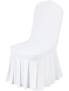 VEVOR 30 Pcs White Chair Covers, Polyester Spandex Chair Cover, Stretch Slipcovers for Wedding Party Dining Banquet Flat-Front Chair Covers, Fits Chair Measures up to 20.08 x 17.72 x 37.4 inch