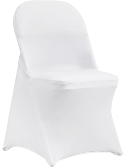 VEVOR Stretch Spandex Folding Chair Covers, Universal Fitted Chair Cover, Removable Washable Protective Slipcovers, for Wedding, Holiday, Banquet, Party, Celebration, Dining (50PCS White)