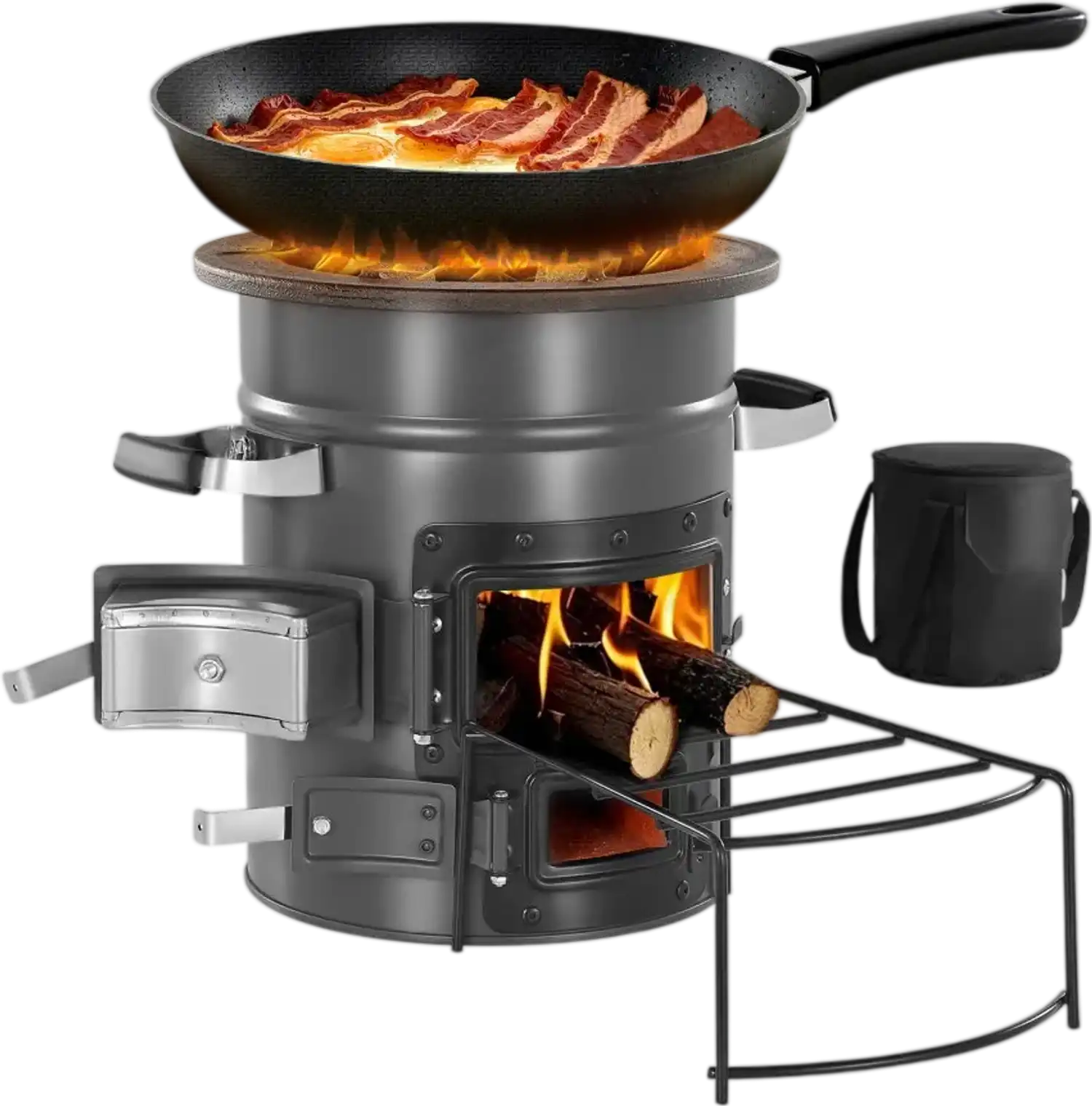 Vevor Rocket Stove Portable Camping Wood Burning Stove New