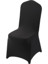 VEVOR 150 Pcs Black Chair Covers, Polyester Spandex Chair Cover, Stretch Slipcovers for Wedding Party Dining Banquet Flat-Front Chair Covers, Fits Chair Measures up to 20.08 x 17.72 x 37.4 inch