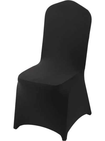 VEVOR 150 Pcs Black Chair Covers, Polyester Spandex Chair Cover, Stretch Slipcovers for Wedding Party Dining Banquet Flat-Front Chair Covers, Fits Chair Measures up to 20.08 x 17.72 x 37.4 inch