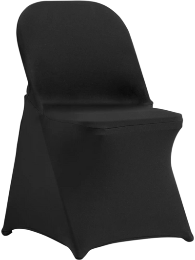 VEVOR Stretch Spandex Folding Chair Covers, Universal Fitted Chair Cover, Removable Washable Protective Slipcovers, for Wedding, Holiday, Banquet, Party, Celebration, Dining (30PCS Black)