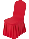 VEVOR 30 Pcs Red Chair Covers, Polyester Spandex Chair Cover, Stretch Slipcovers for Wedding Party Dining Banquet Flat-Front Chair Covers, Fits Chair Measures up to 20.08 x 17.72 x 37.4 inch