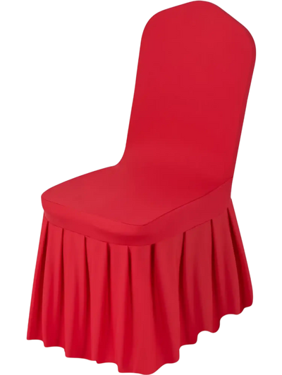 VEVOR 30 Pcs Red Chair Covers, Polyester Spandex Chair Cover, Stretch Slipcovers for Wedding Party Dining Banquet Flat-Front Chair Covers, Fits Chair Measures up to 20.08 x 17.72 x 37.4 inch