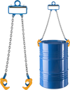 VEVOR Chain Drum Lifter, G80 Drum Lifting Chain Sling with Security Hook, 2200LBS Capacity, Drums Handling Equipment Fits for Crane Forklift, Carbon Steel Barrel Lifter for Plastic & Metal Drums