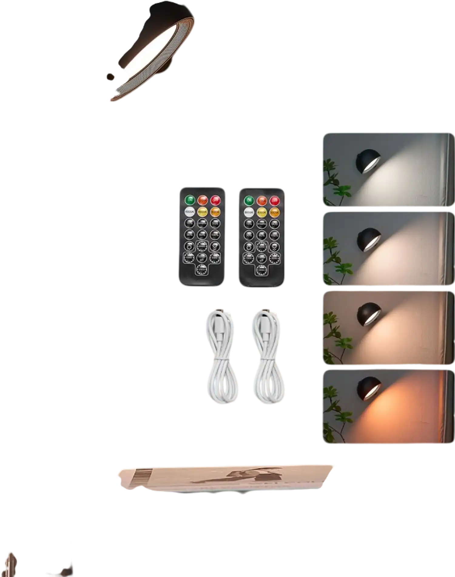 Vevor Wall Sconces Rechargeable Battery Operated LED Wall Lamps with Remote Control 2-Piece Set New