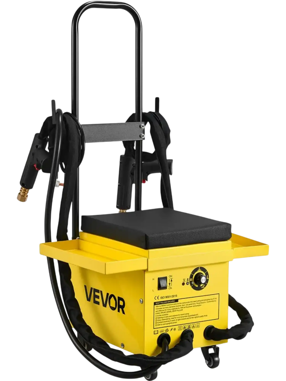 VEVOR 4.5KW Professional Stud Welder Dent Repair Kit with 2 Welding Guns & 6 Modes, All in One Dent Repair Workstation with Extended Handle, Padded Seat and Accessory Tray