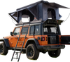 VEVOR Rooftop Tent Hard Shell, 2-3 Person Aluminum Roof Top Tent Hardshell with Tri-Color LED Light, Thick Mattress & 2 Windows, Waterproof Windproof Overland Camping Car Roof Rack for Jeep SUV Pickup