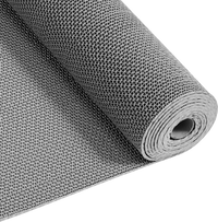 VEVOR Drainage Mat, 3 x 16.4 ft, PVC Non Slip Commercial Floor Mat, Wet Area Water Drain Splash Matting Hollow Doormat Roll, for Outdoor Indoor Restaurant Swimming Pool Patio Bathroom Washroom, Gray