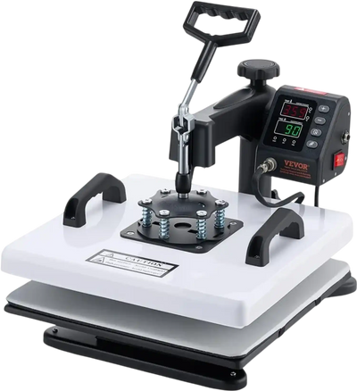 VEVOR Heat Press Machine, 15 x 15 in, 2-in-1 Multifunction, 360° Swing Away, 1200W Double Tube Fast and Even Heating, Digital Precise Control, Sublimation Press Machine for T-Shirts, Hats, Caps