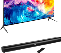 VEVOR Sound Bar for Smart TV, 2.1 Channel, 35-Inch Compact Soundbar TV Speakers with Built-In Subwoofer for Projector, Bluetooth AUX Connection, Easy Setup, 120W Surround Sound System for Home Audio