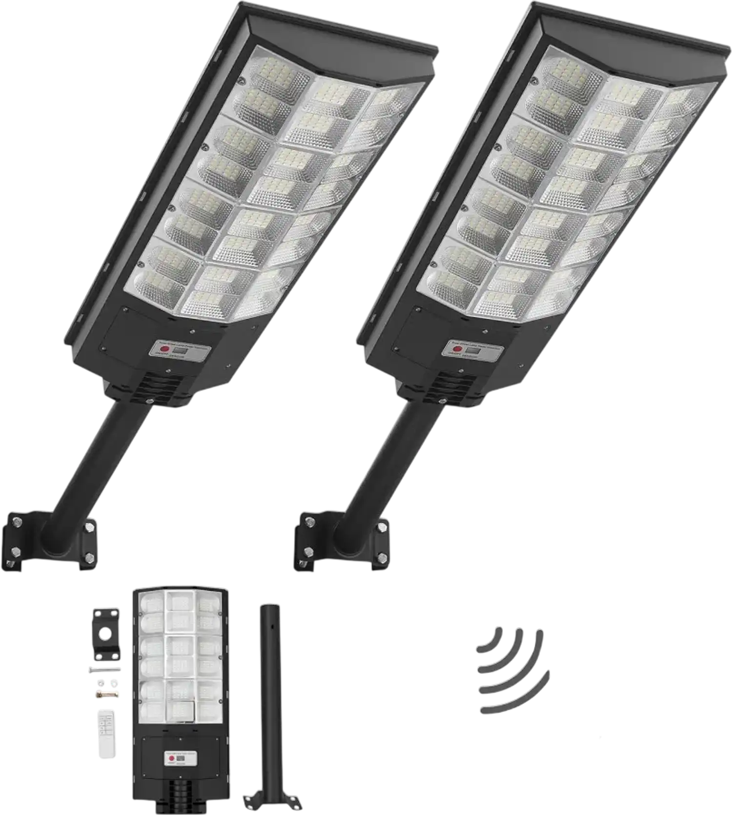 Vevor Solar Street Light 8000W 450000LM Dusk-to-Dawn LED Security Lamp 2-Pack New