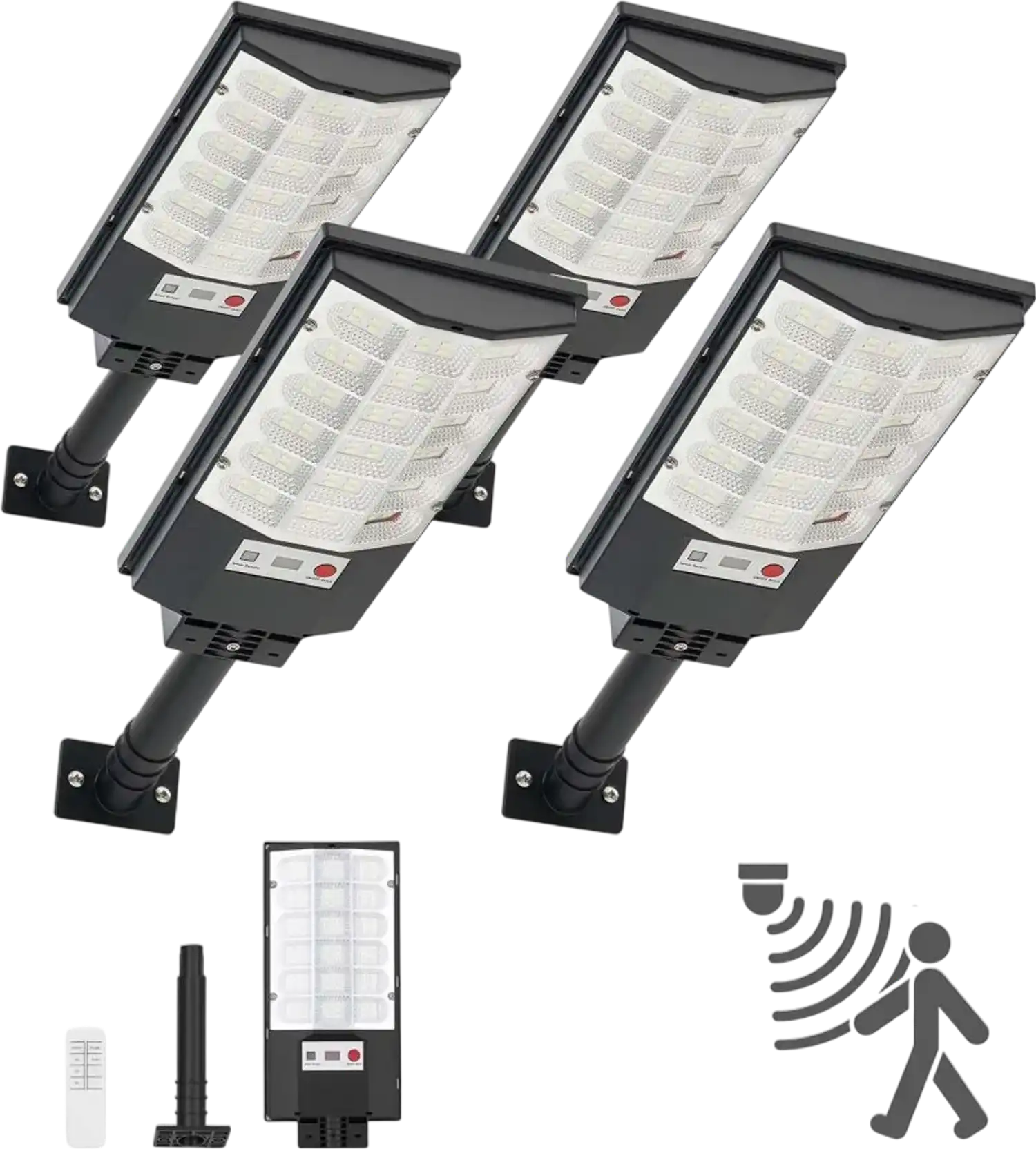 Vevor Solar Street Lights 4-Pack 500W 50000LM Dusk-to-Dawn Outdoor Security Lighting New